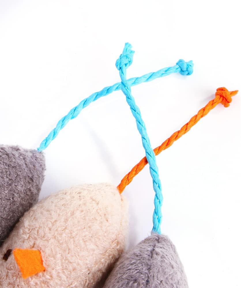 Q.Y.HOME Cat Toy Interactive Toy Plush Mouse Shaped Toy - (3 Pack)