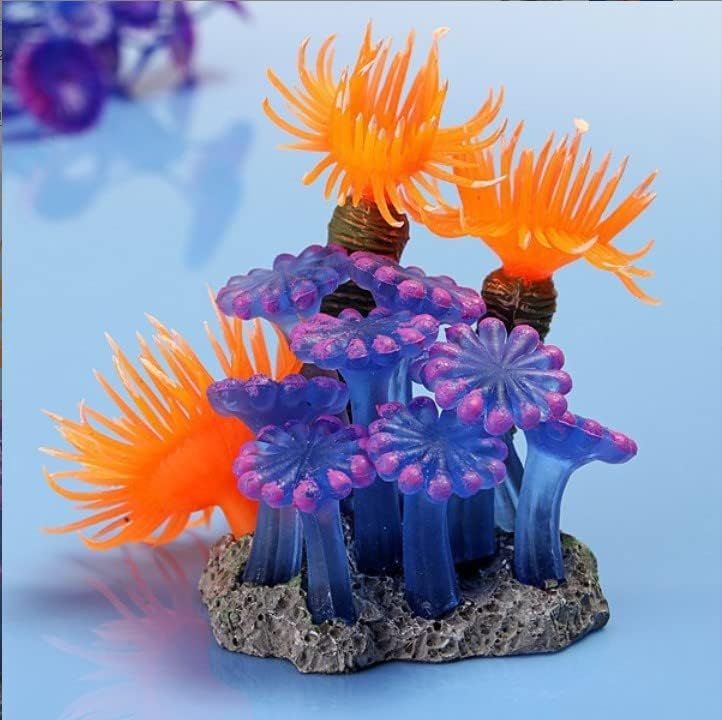 TOPINCN Silicone Sea Anemone Aquarium Ornament, 2.4 x 2 x 3.1 in