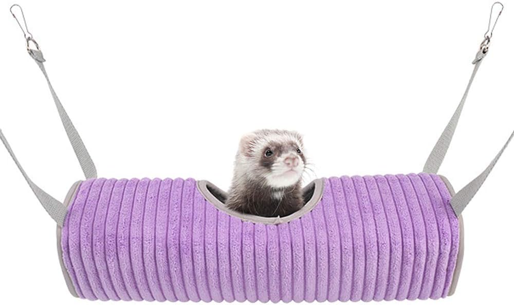 Ferret Tunnel Hanging Hammock Bed, Small Animal Rats Squirrel Toy
