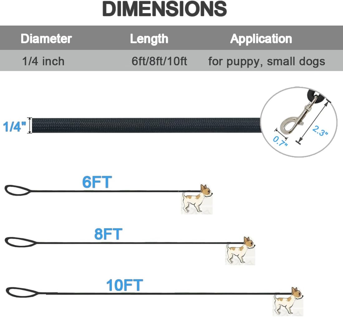 MayPaw Small Rope Dog Leash 6FT 8FT 10FT