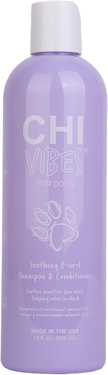 CHI Vibes for Dogs 5-in-1 Shampoo & Conditioner, 12 Fl Oz