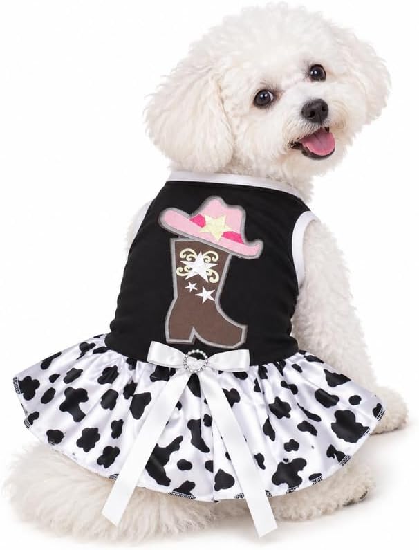 Petitebella Cowgirl Boot Hat Puppy Dog Dress