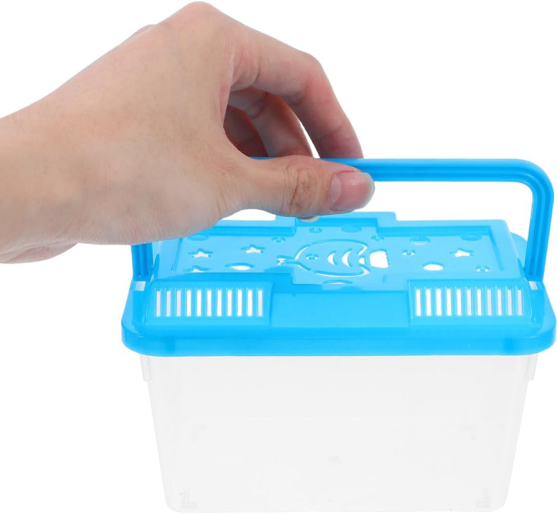 NOLITOY 4 pcs Thick Plastic Portable Fish Tank Mini Aquarium Travel