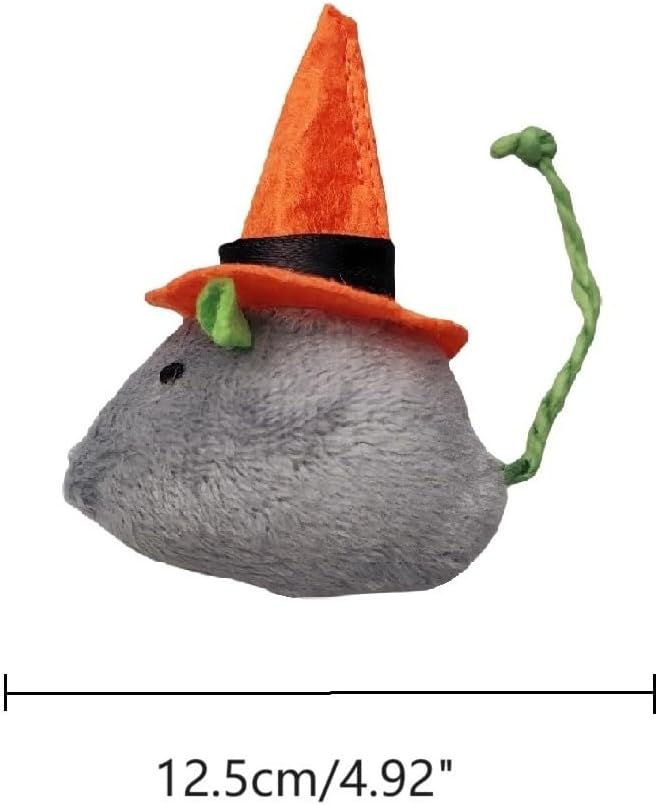 6-Pack Halloween Cat Toys Interactive Toy Witch Magic Hat Costume