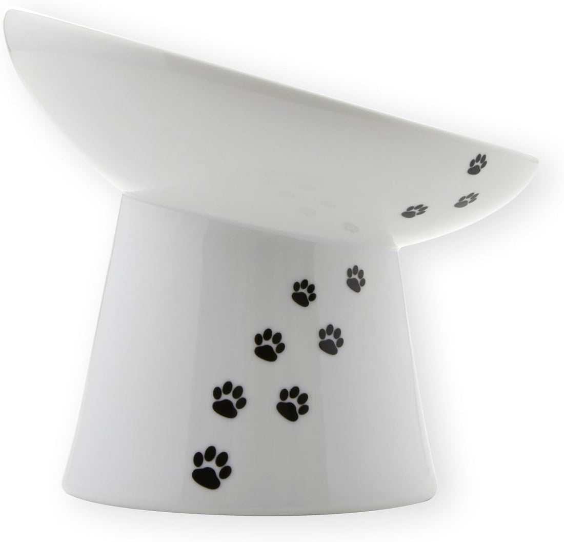 Necoichi Raised Dog Food Bowl, 15° Tilted (Dog, Extra Wide Tilted)