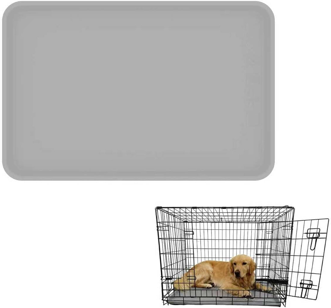 2-Pack 22.8 × 34.6 Inch Silicone Dog Crate Tray