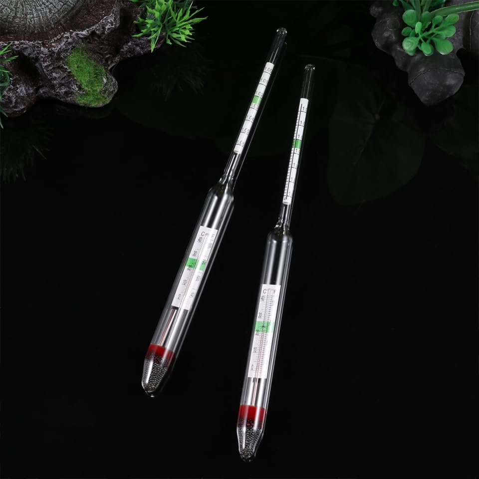 balacoo 4 Pcs Floating Aquarium Hydrometer with Thermometer