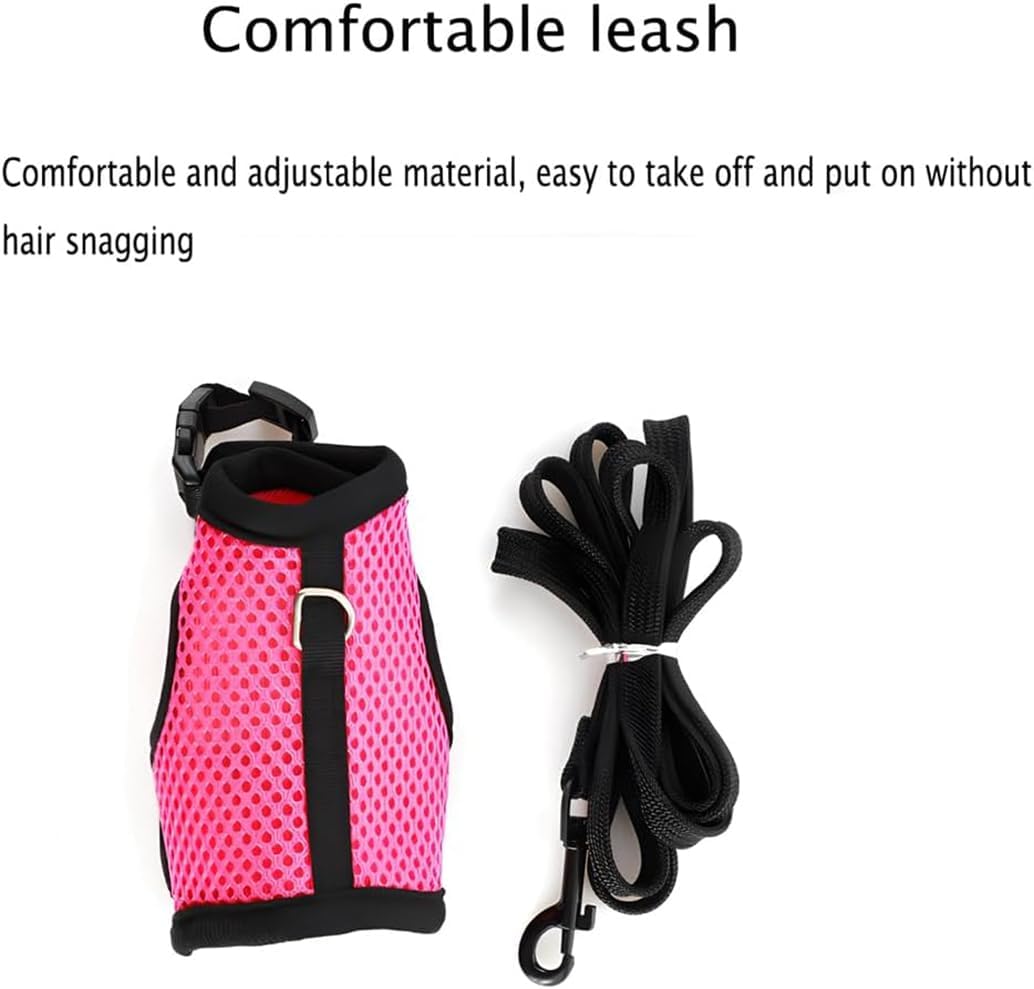 Bunny Leash and Harness Escape Proof Soft Rabbit Harnesses Mesh Vest