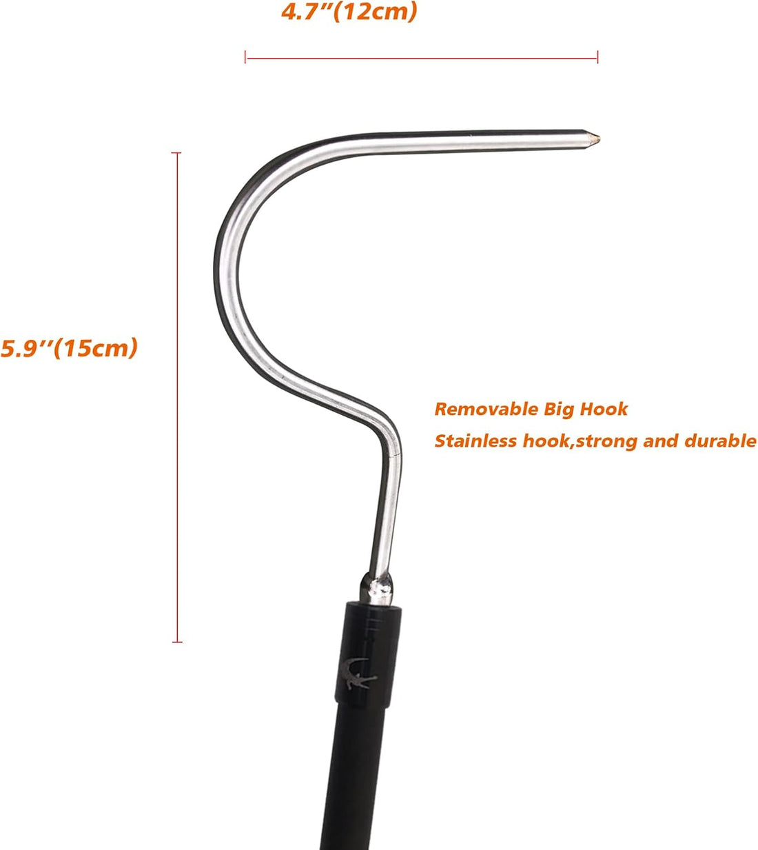 High-Carbon Snake Hook Reptile Stick Tongs Grabber Pick-up Handling