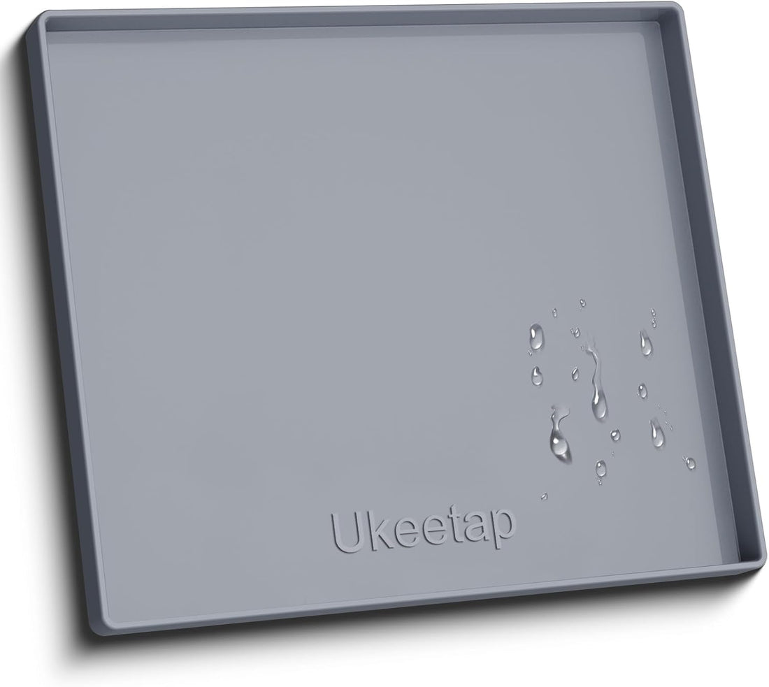 19" x 12" Extra Thick Silicone Mat Waterproof with Raised Edge
