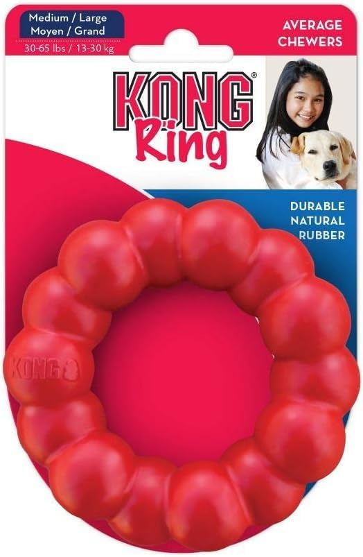 KONG Ring - Natural Rubber Ring Toy for Healthy Chewing Habits
