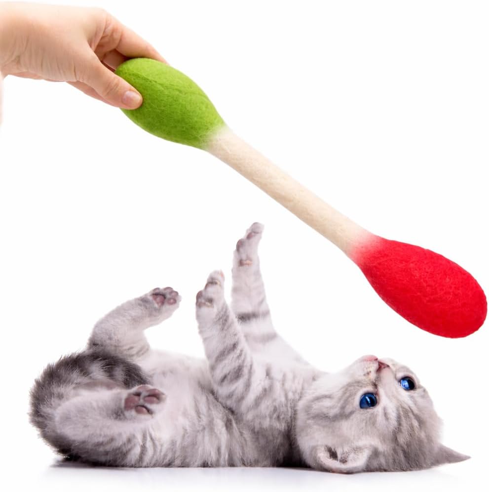 Glaciart One XXL Swabs Cat Toys with Catnip - 2 Pk | Durable for Chew