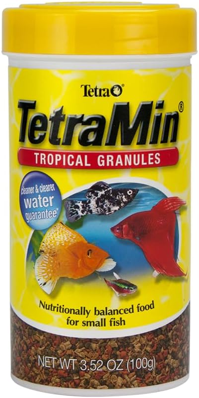 TetraMin Tropical Granules Fish Food for Mid-Feeding Fish, 3.52 oz