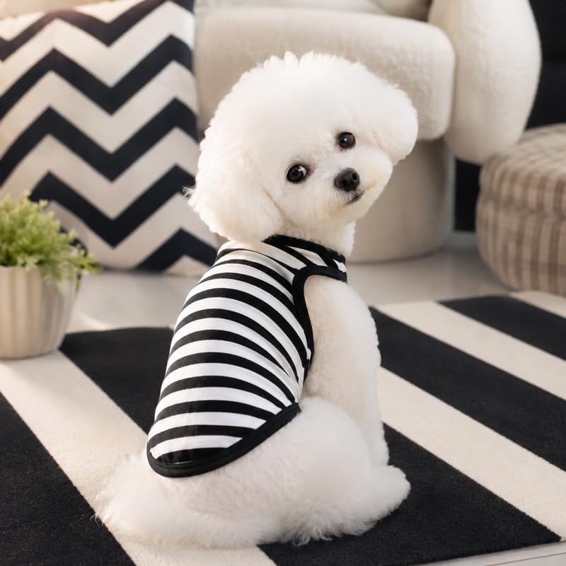 Petitebella Horizontal Stripes Puppy Dog Shirt