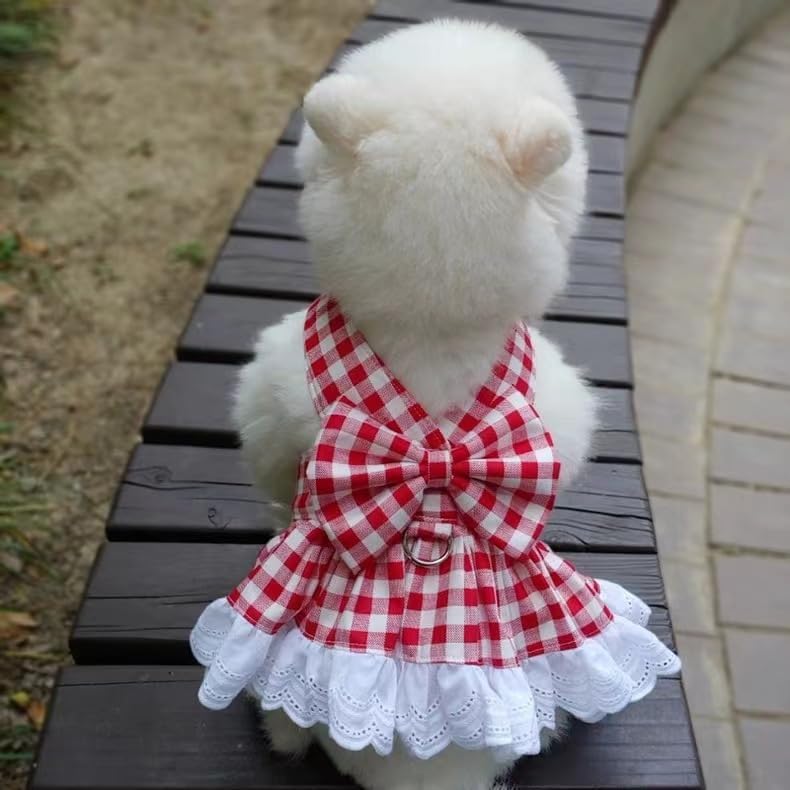 Plaid Pet Dress - Cute Dog & Cat Checkered Outfit