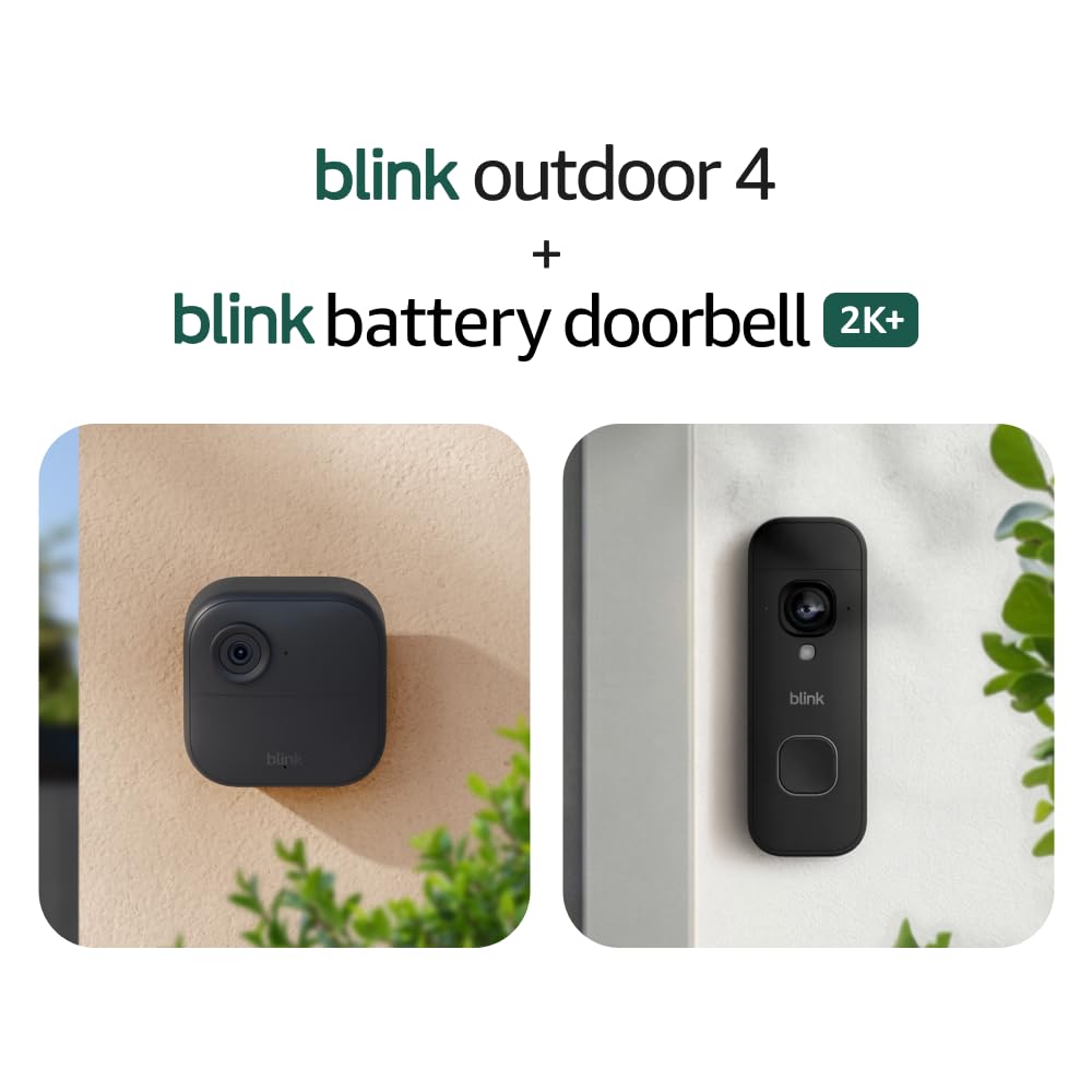 Blink Outdoor 4 and Battery Doorbell 2K+ — Two-year battery 1080p