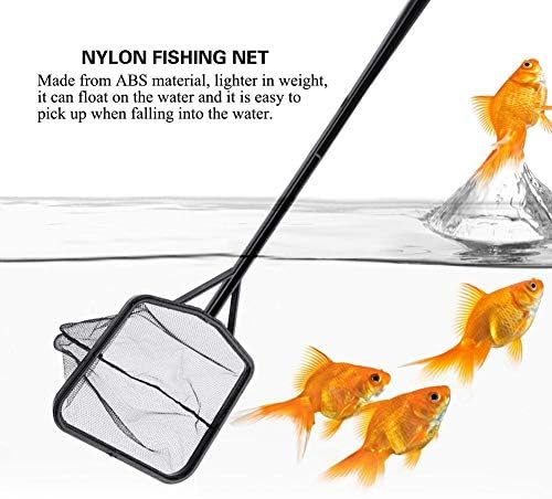 Net - Lightweight Nylon Fish Fishing Net with Plastic Handle