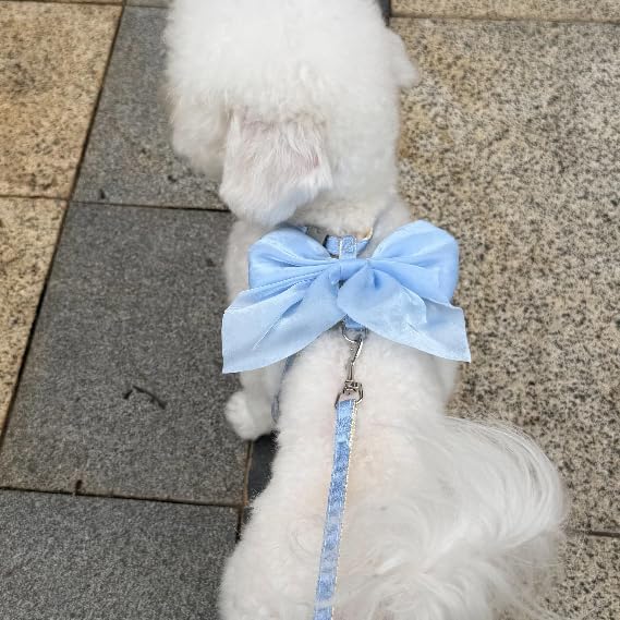Cute Leash and Bow H-Shaped Design Harness for Small Cats Dogs
