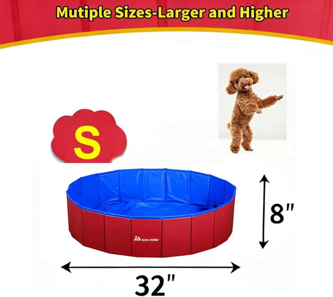 AAApex Atelier Foldable Dog Pet Bath Pool, Collapsible Dog Pet Pool
