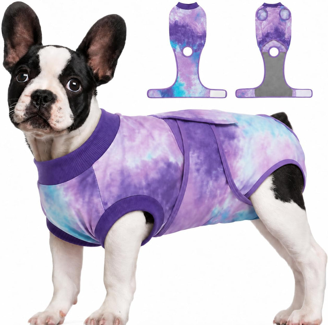 Recovery Suit for Dogs After Surgery, Tie-Dye Breathable Dog Bodysuit