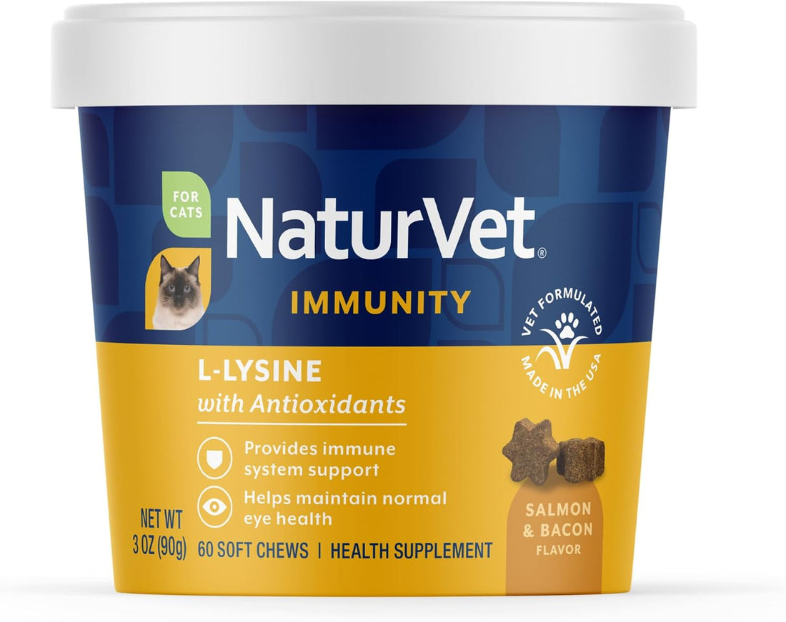 NaturVet L-Lysine Immune Support Plus Antioxidants Cat Supplement