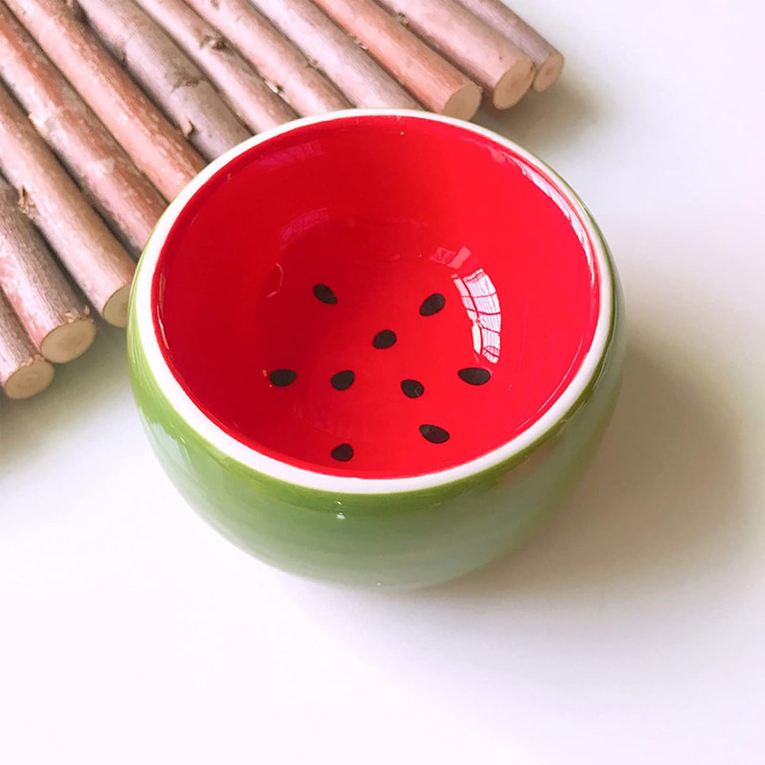 2 Pack Hamster Bowl Ceramic Prevent Chewing Feeding Bowl Water Food