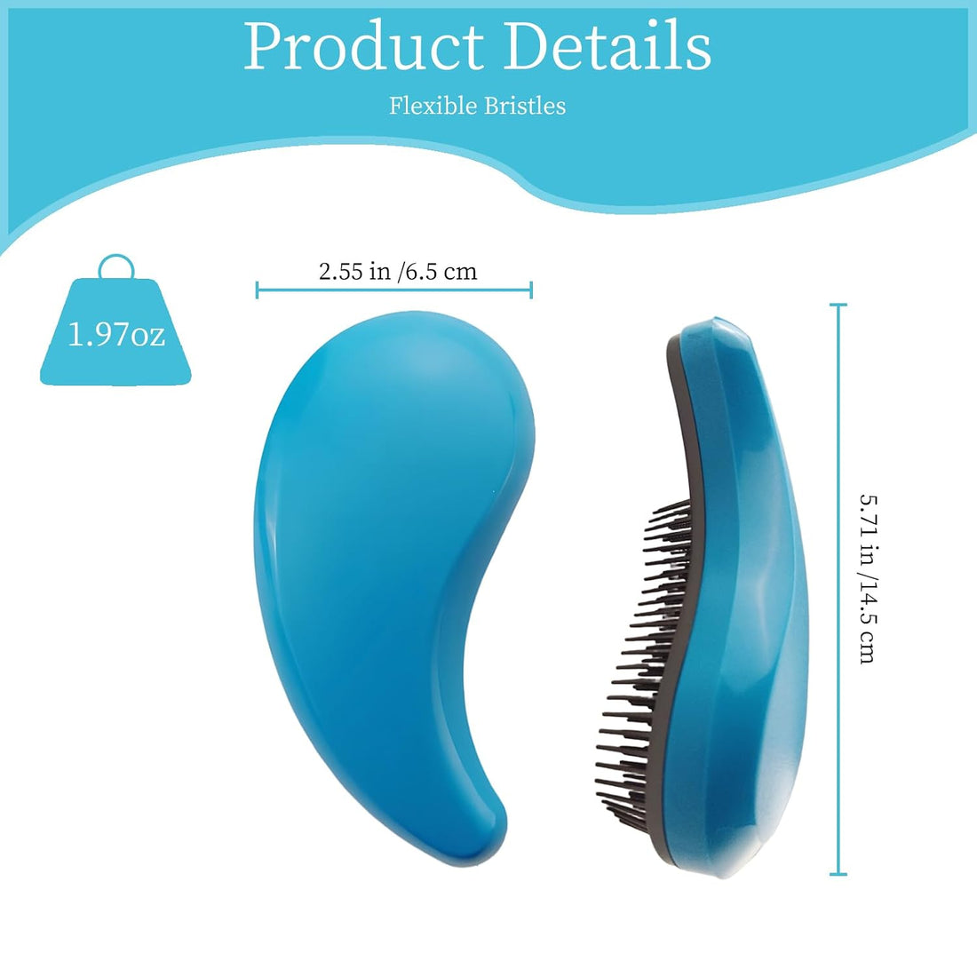 Comma-Shaped Small Dog Brush, Puppy Essentials