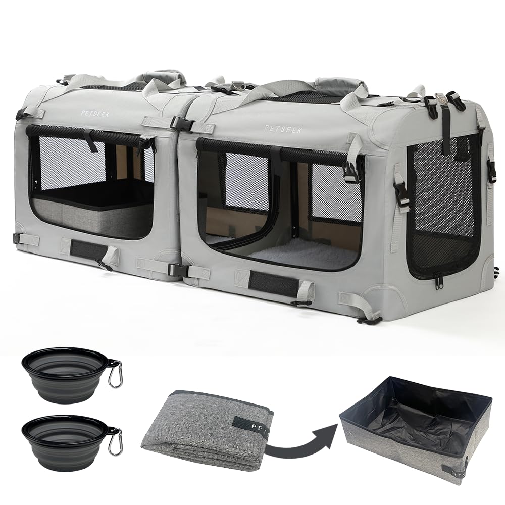 Extra Large Soft-Sided Cat Carrier for Two Cats