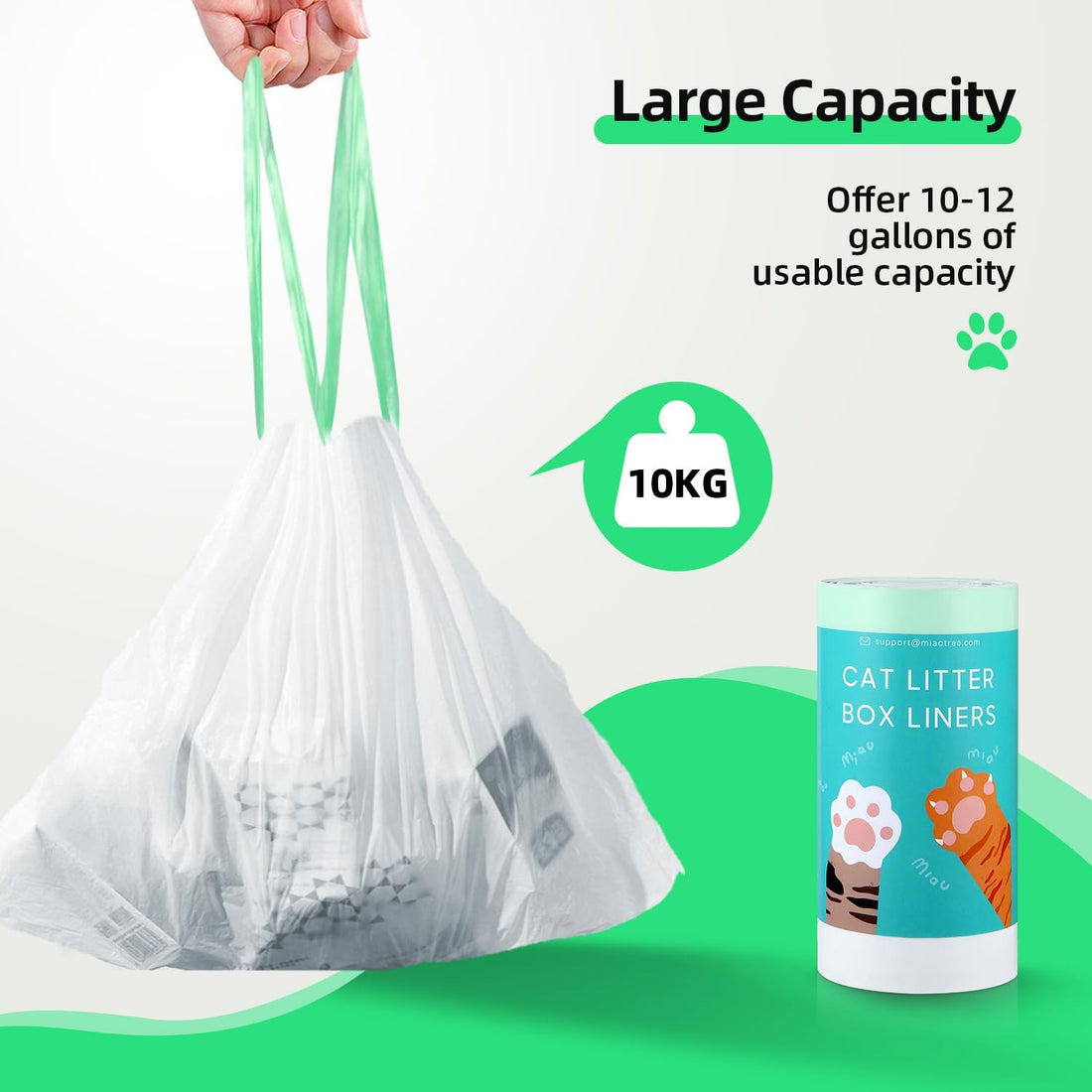 KropBom 45 Count Automatic Litter Box Bags Liners Compatible