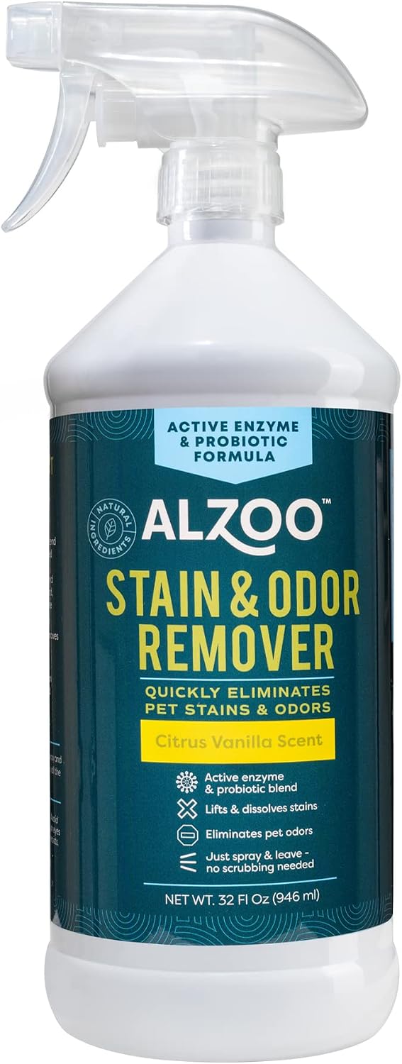 ALZOO Pet Stain & Odor Remover, Citrus Vanilla, 32 oz