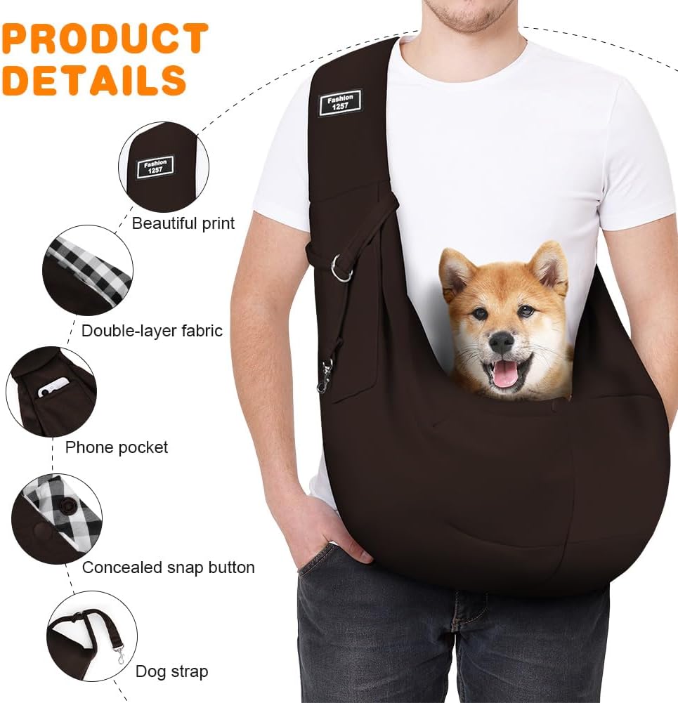 Dog Sling Carrier with Padded Strap