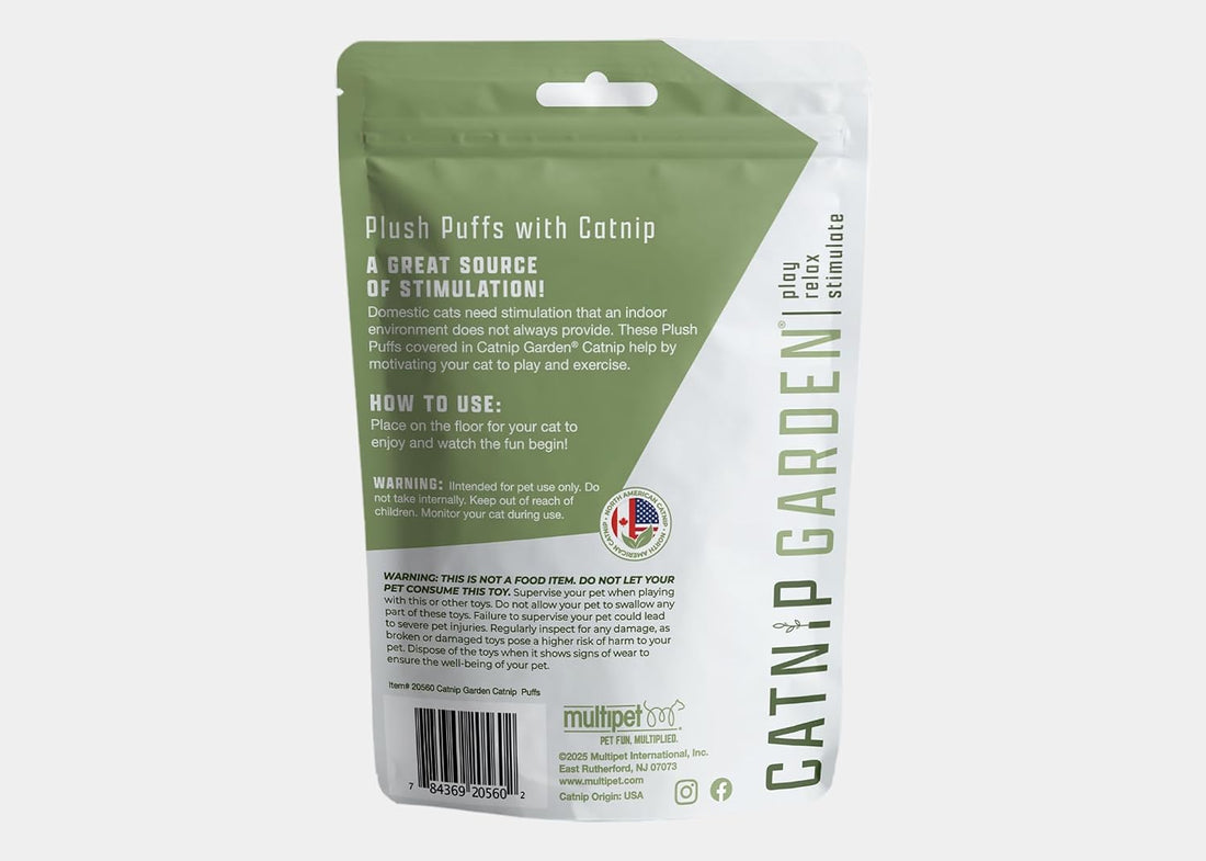 Multipet Catnip Garden Catnip Puffs 5ct Bag, Assorted