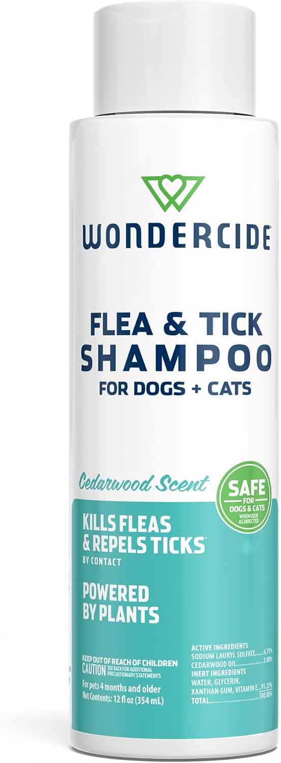 Wondercide - Flea & Tick Shampoo for Dogs and Cats - 12 Fl oz