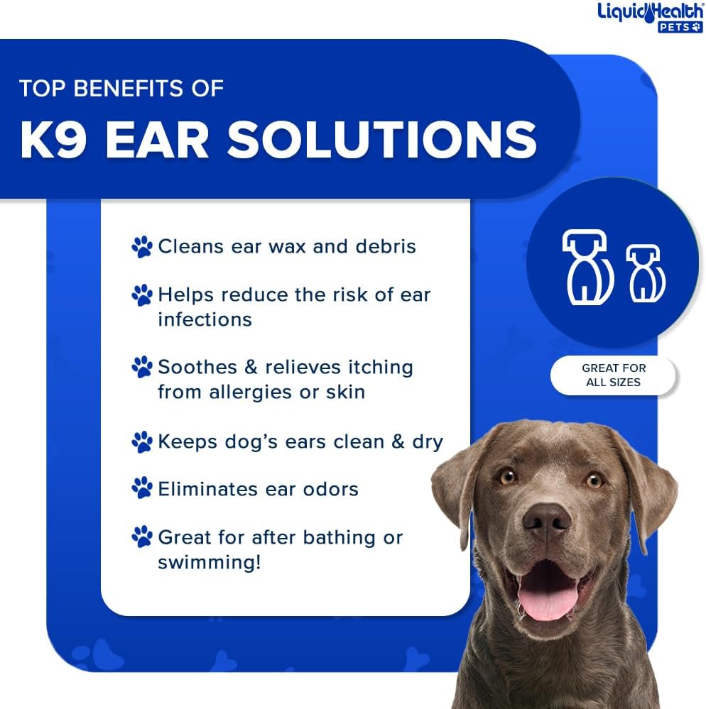 LIQUIDHEALTH Pets K9 Dog Ear Cleaner Wash Solutions