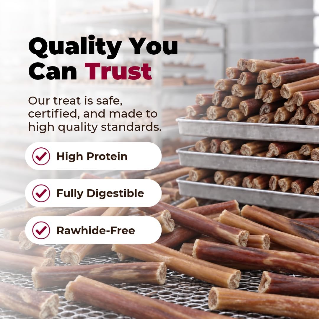 GigaBite Bully Sticks for Dogs All Natural Beef Pizzle Dog Chews
