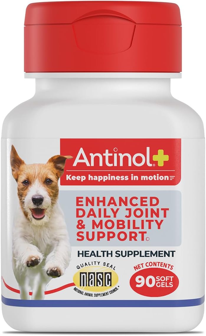 Antinol Plus Mobility Hip & Joint Supplement for Dogs, 120 Soft Gels