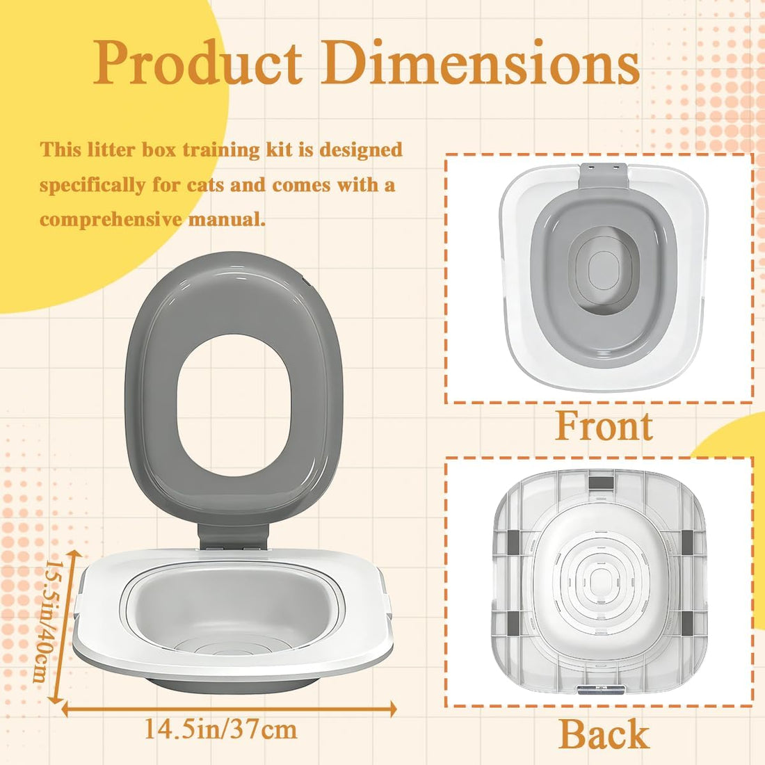 Cat Toilet Trainer Kit with Litter Scoop,5 Movable Parts