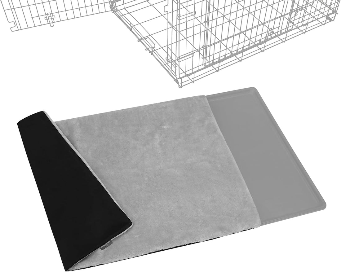 Explore Land Dog Crate Pan Cover with Fluffy Top and Waterproof TPU
