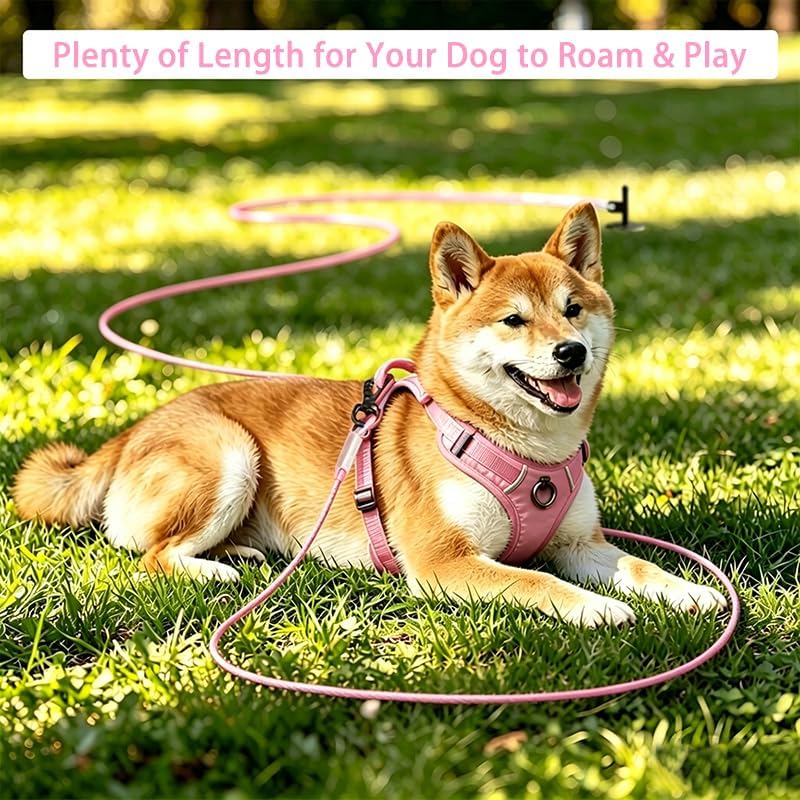 Mi Pupjoy Dog Tie Out Cable - Chew Proof Steel Wire Lead