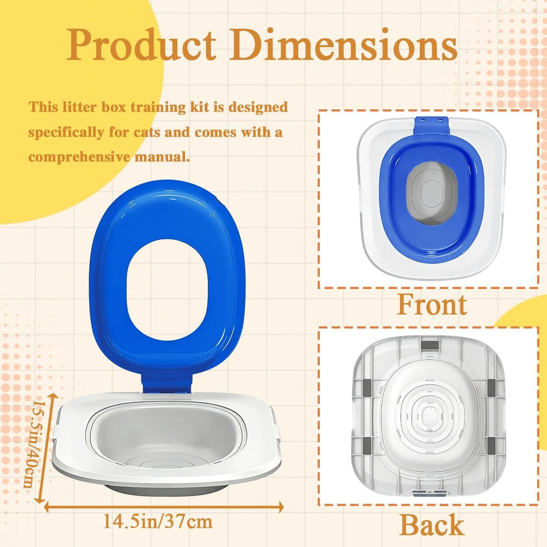 Cat Toilet Trainer Kit with Litter Scoop,5 Movable Parts
