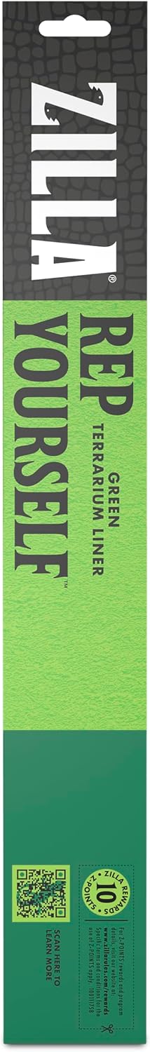 Zilla Reptile Terrarium Bedding Substrate Floor Liner, Green, 40BR/50G