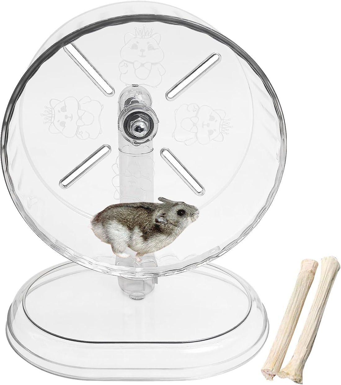 Hamiledyi Silent Hamster Wheel 9.4 Inch Small Animals Running