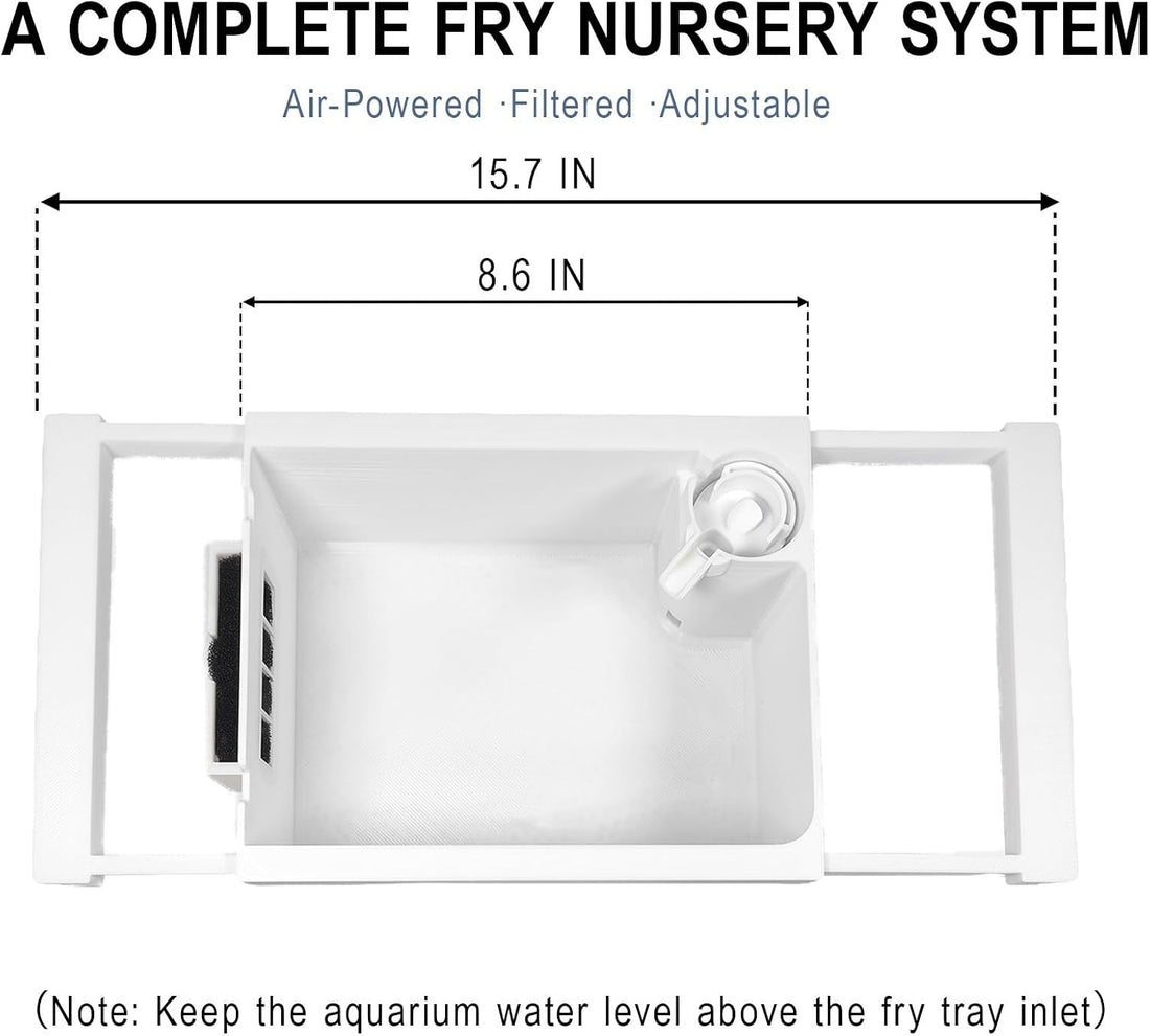 Aquarium Fry Breeder Tray,Air-Driven Water Flow Fish Breeder Box