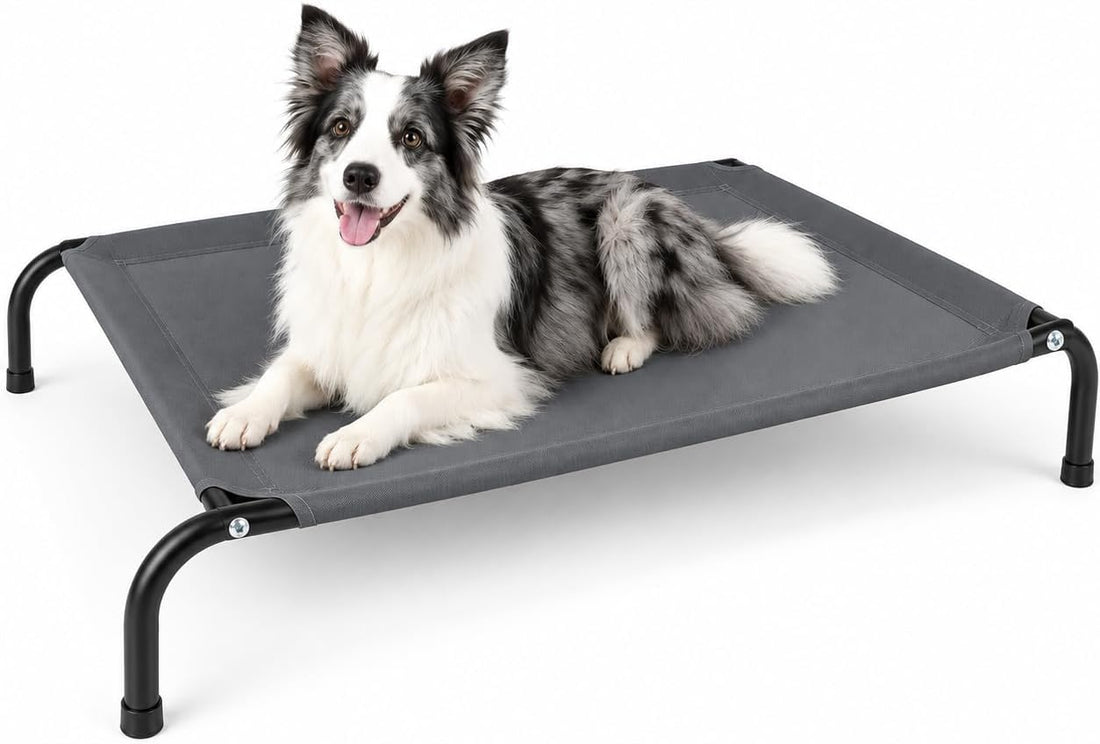 SIEMOUR 50" Lx32 Wx8 H Cooling Elevated Dog Bed for Large Dogs