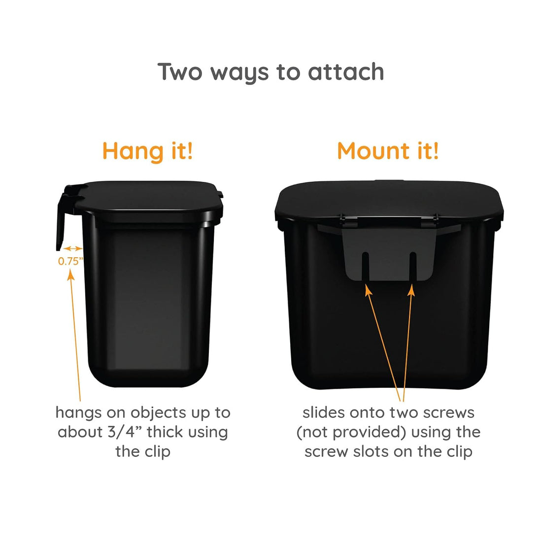 Hanging Wastebasket for Trash