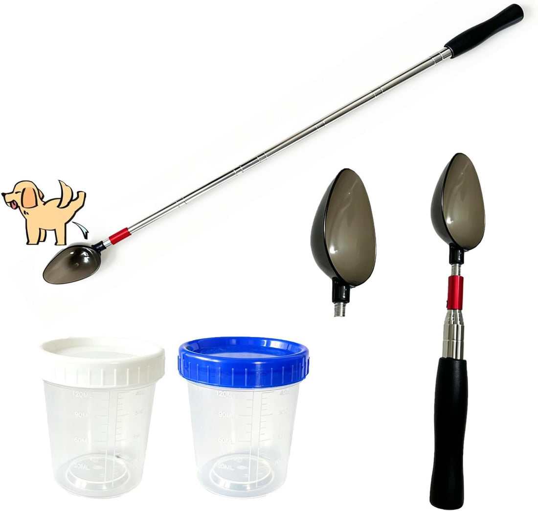 Telescopic Dog Cat Urine Collector, Reusable Pet Urine Sample Catcher