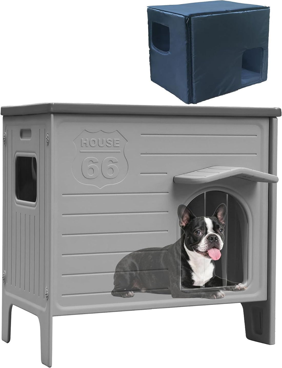 Heated Dog House Outdoor for Medium and Small Dog