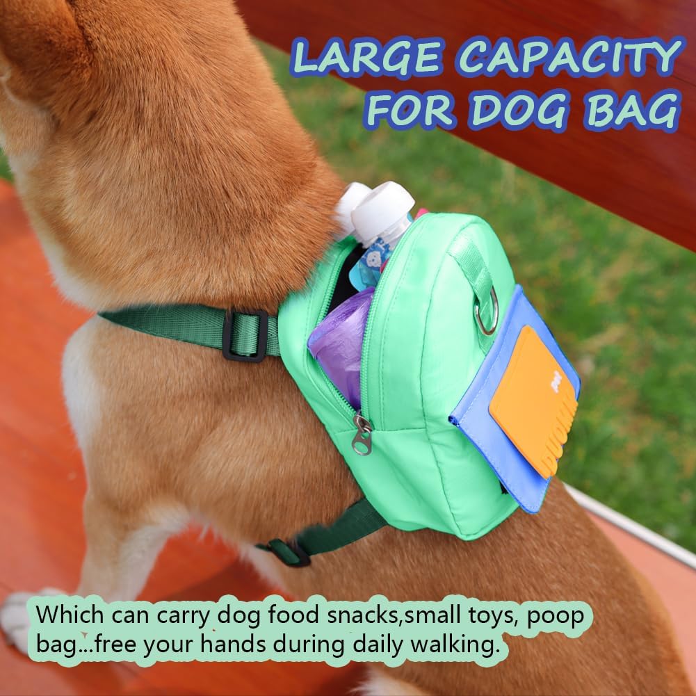 DoggieKit Dog Backpack Harness with Leash,Cute Pet Puppy Backpacks