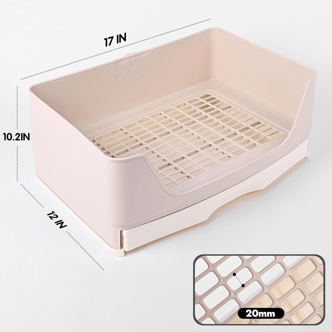 Large Rabbit Litter Box Bunny Potty Training Corner Litter Pan