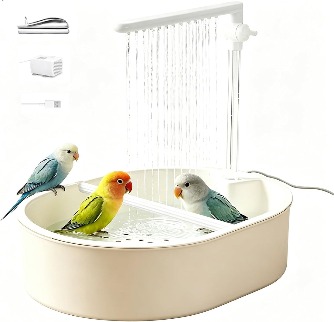 Parrot Bathtub Indoor Automatic Bath Shower,Bird Bath with Pump(small)
